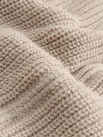 Light Brown Crew Neck Men's Sweater