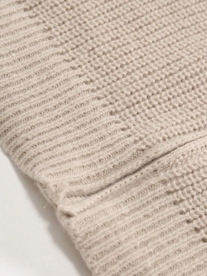 Light Brown Crew Neck Men's Sweater