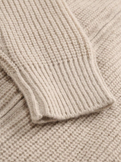 Light Brown Crew Neck Men's Sweater
