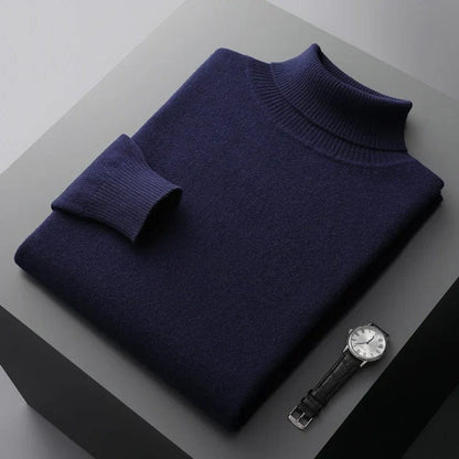 Warm Merino Wool Crew Neck Sweater Men