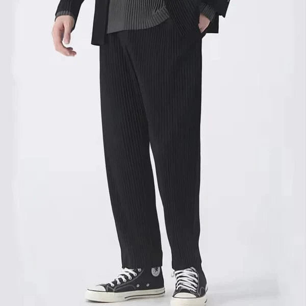 Timeless Striped Cotton Trousers