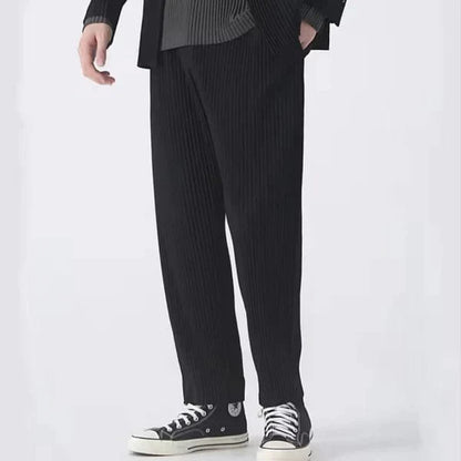 Timeless Striped Cotton Trousers
