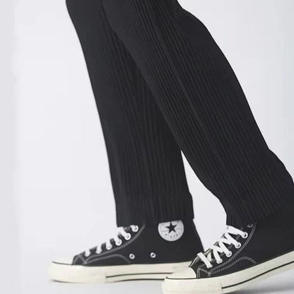 Timeless Striped Cotton Trousers