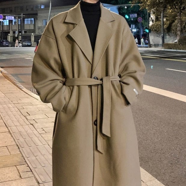 Classic Fit Belted Winter Overcoat