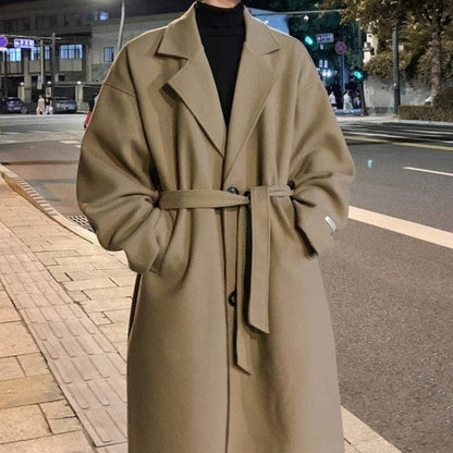 Classic Fit Belted Winter Overcoat