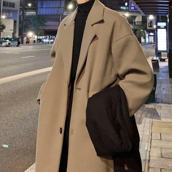 Classic Fit Belted Winter Overcoat