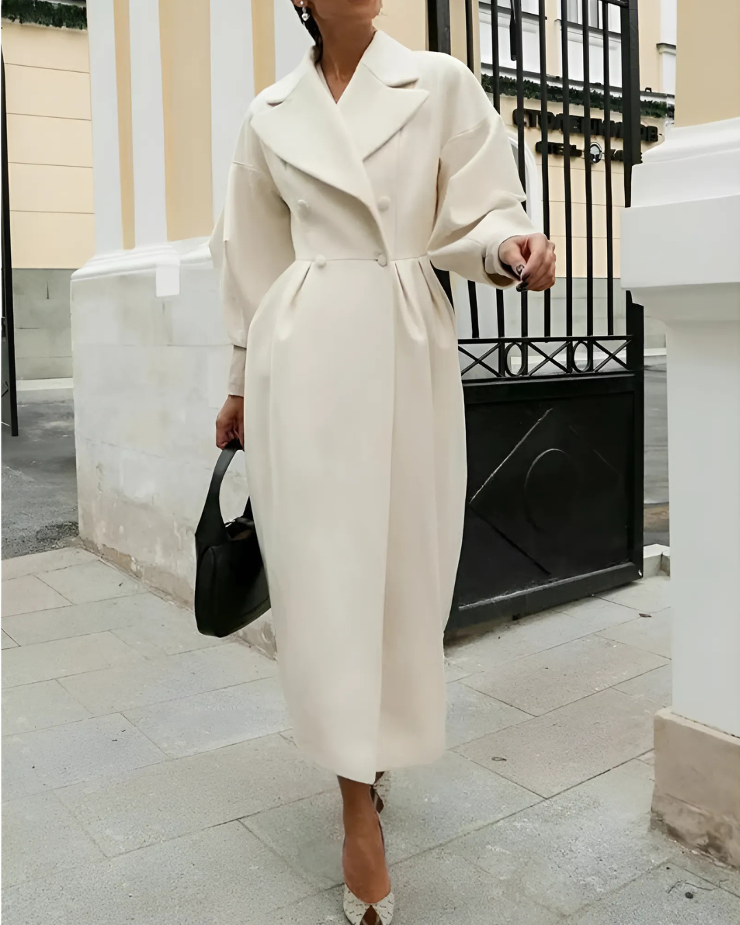 Women's Full-Length Elegant Wool Coat