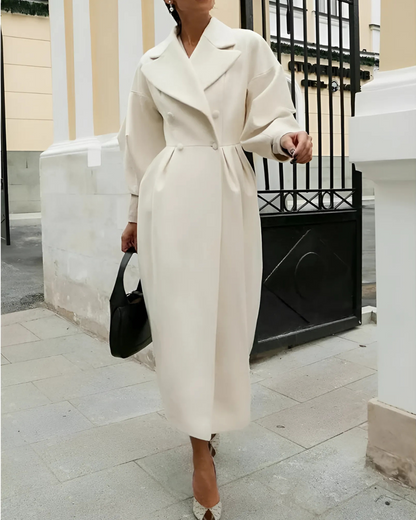 Women's Full-Length Elegant Wool Coat
