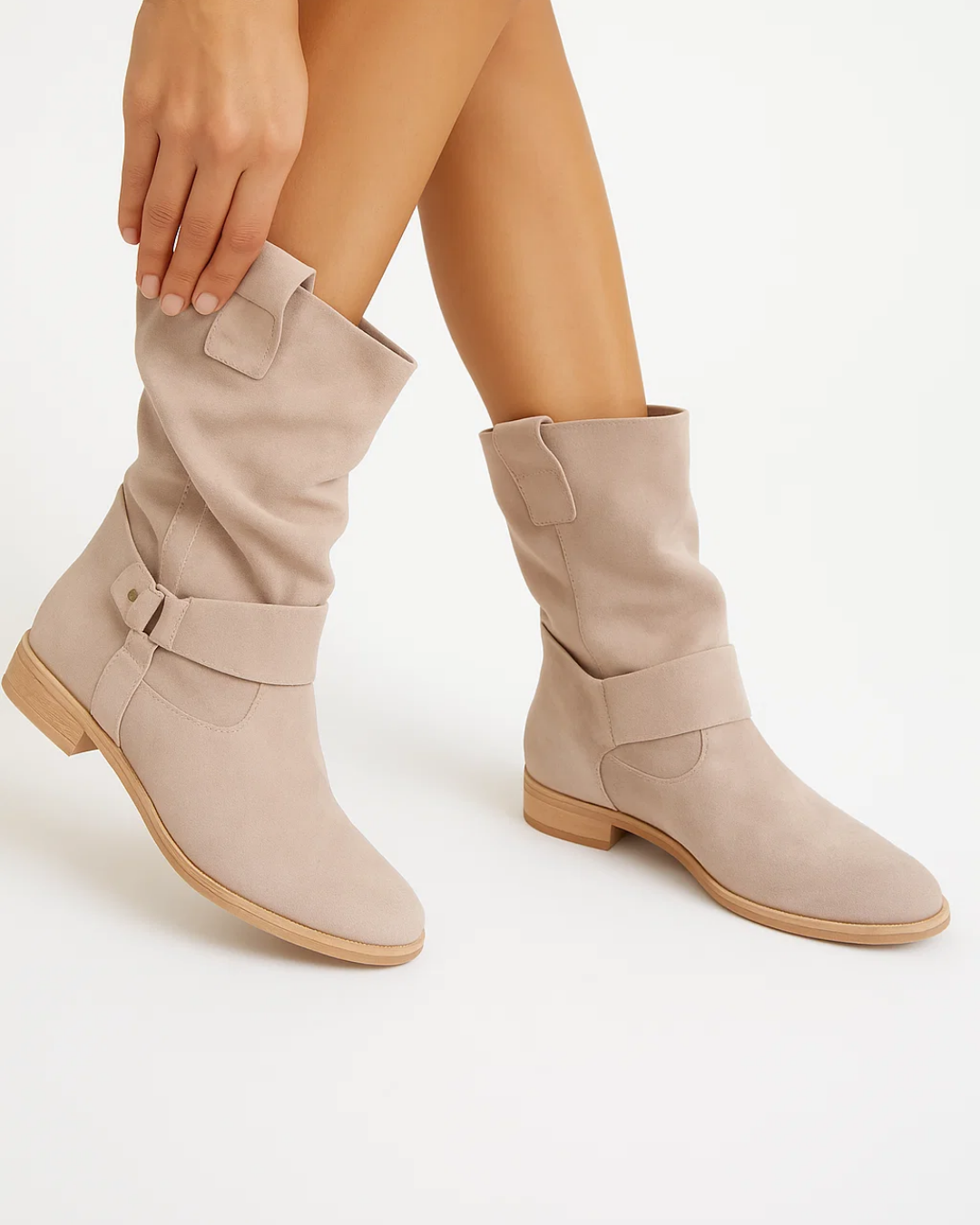 Women's Ankle Boots Stylish Block Heel - OutfitLondon