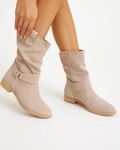 Women's Ankle Boots Stylish Block Heel - OutfitLondon