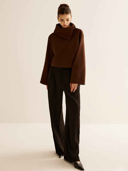 Classic Women's Crew Neck Textured Knit Top
