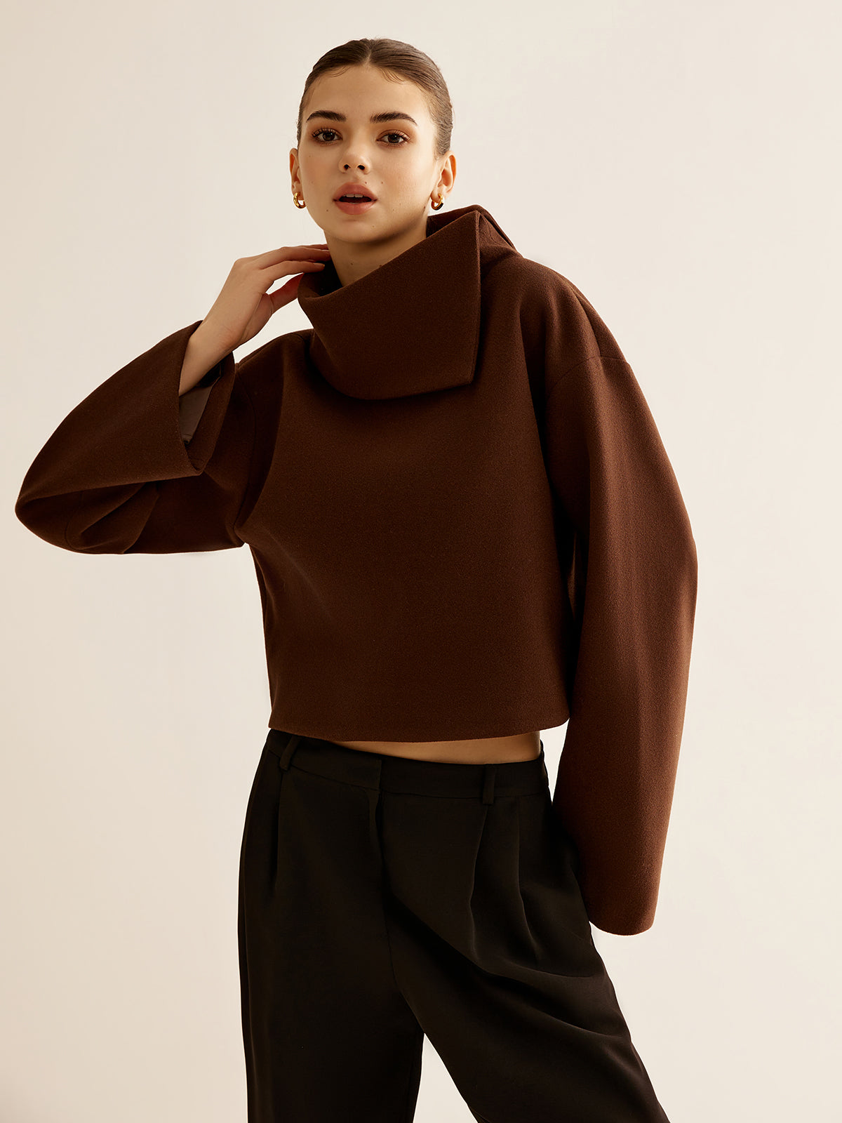 Classic Women's Crew Neck Textured Knit Top