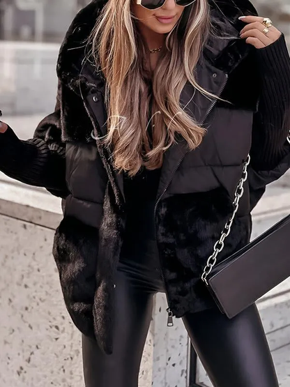 Women's Quilted Hooded Winter Coat