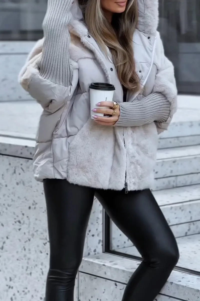 Women's Quilted Hooded Winter Coat
