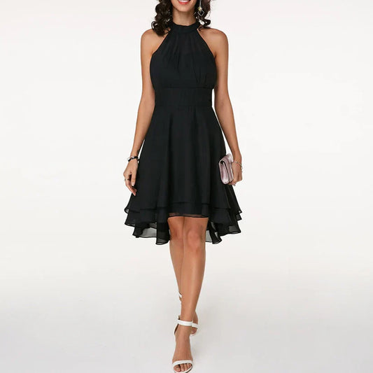 Chic Women's Ruffled Party Dress - OutfitLondon
