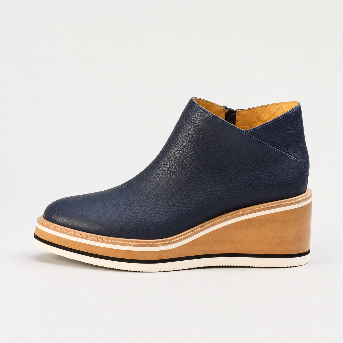 Women's Casual Waterproof Leather Side-Zip Ankle Boots