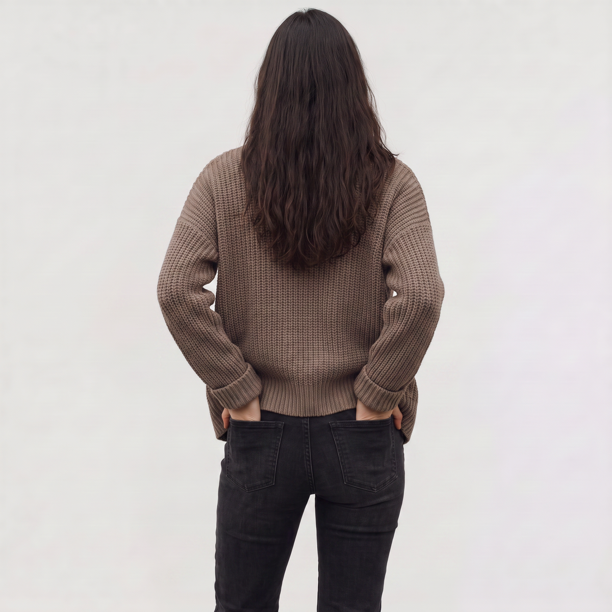 Women's Casual Chunky Knit Long Open-Front Cardigan