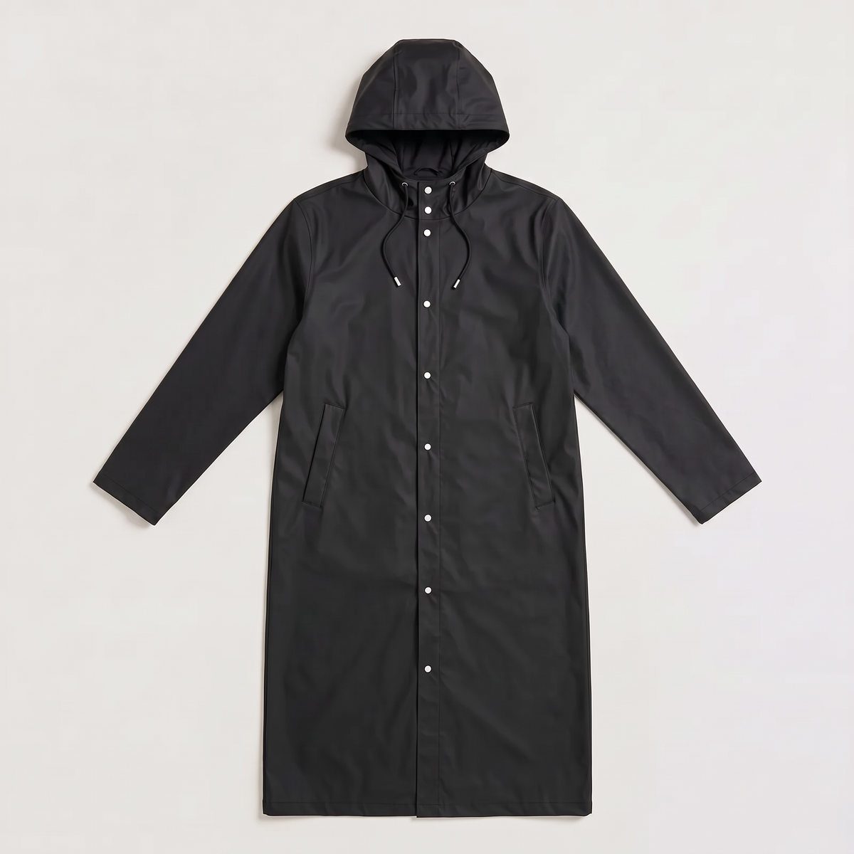 Men's Classic Waterproof Extra Long Hooded Raincoat