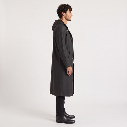 Men's Classic Waterproof Extra Long Hooded Raincoat