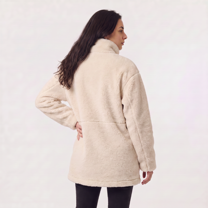 Women's Casual Teddy Fleece Zip-Up Jacket