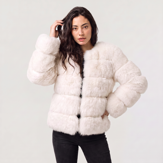 Women's Stylish Faux Fur Fluffy Jacket