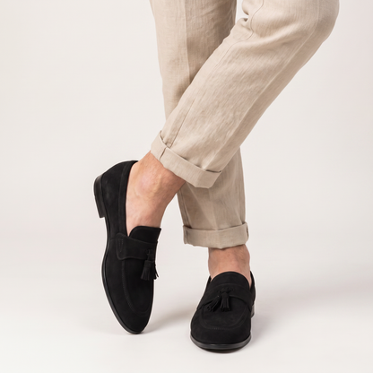 Men's Casual Suede Tassel Loafers Low Top Shoes