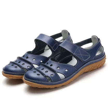 Marlowe Sandals | Cushioned Insole Adjustable Velcro Leather Sandals