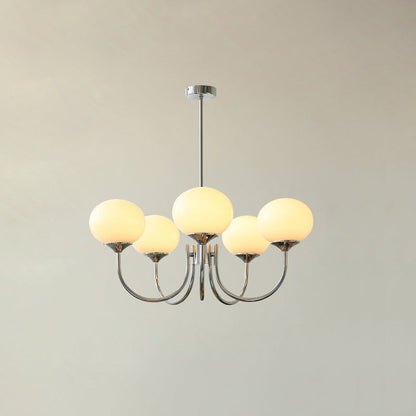Elegant Crystal Chandelier With Pink Glass Shades