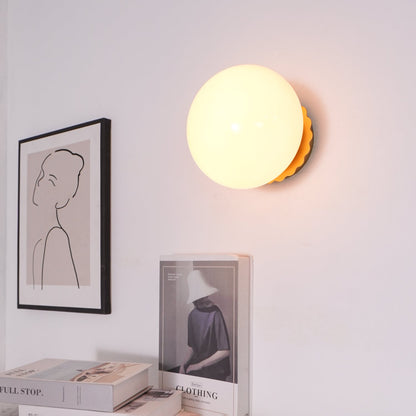 Classic Round Glass Brass Sconce Light Fixture
