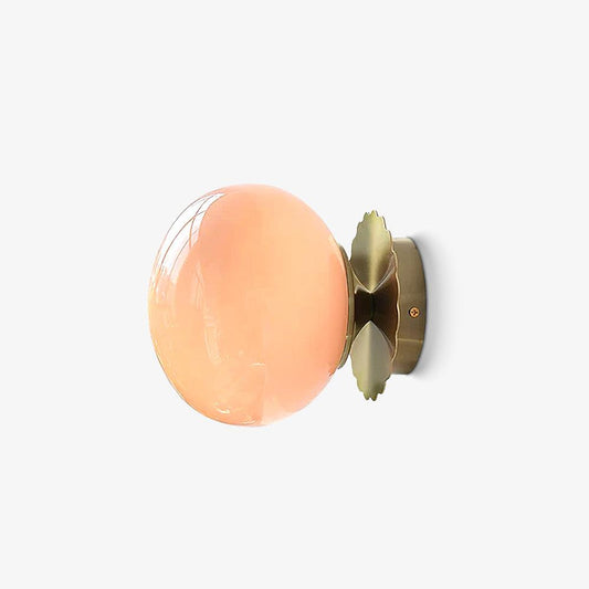 Classic Round Glass Brass Sconce Light Fixture - OutfitLondon