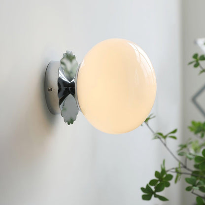 Classic Round Glass Brass Sconce Light Fixture