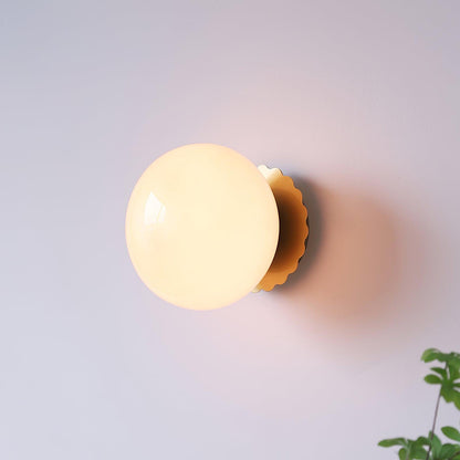 Classic Round Glass Brass Sconce Light Fixture