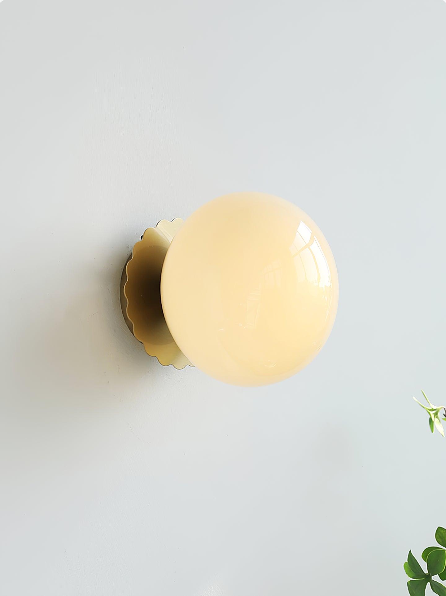 Classic Round Glass Brass Sconce Light Fixture