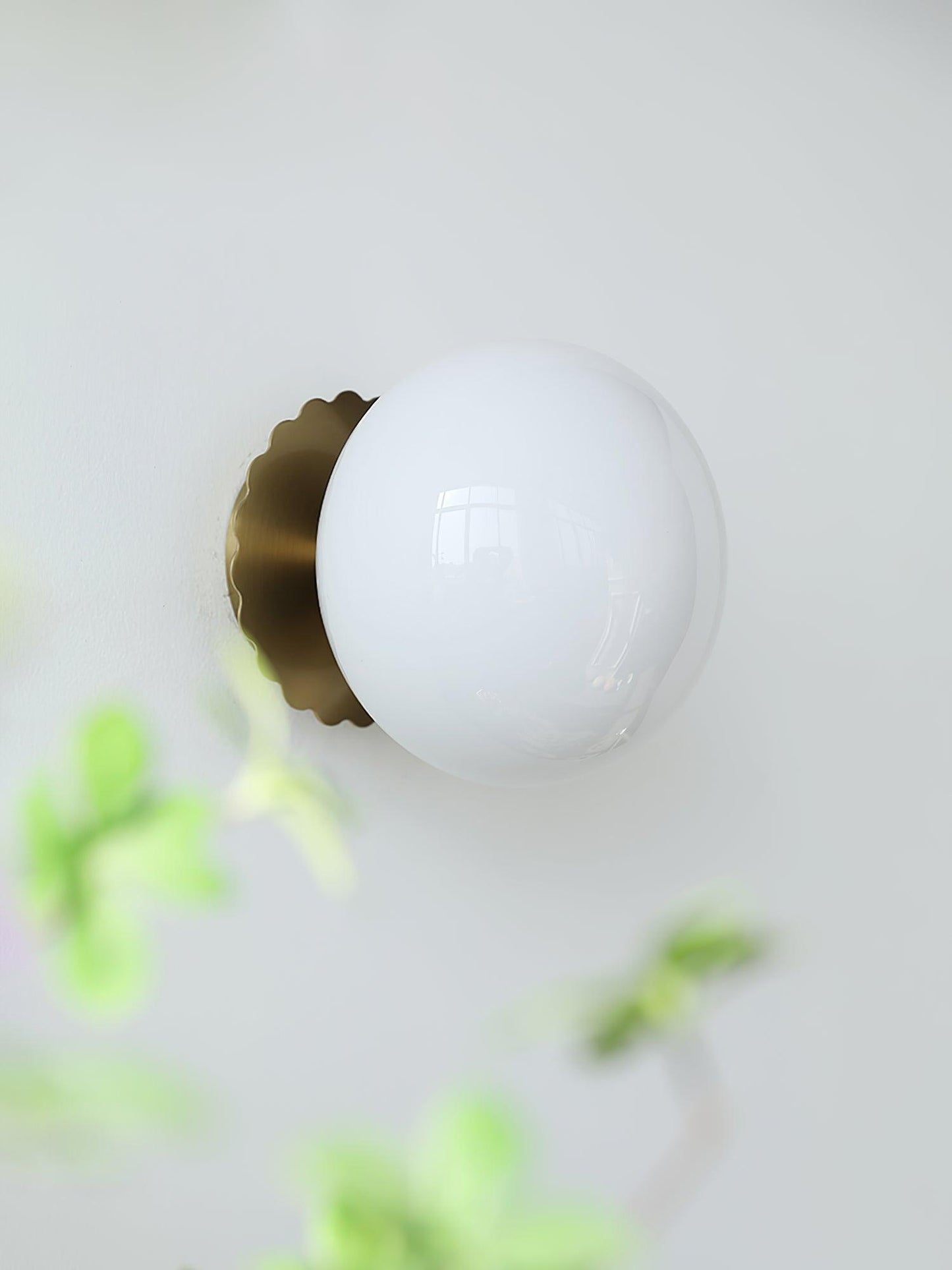 Classic Round Glass Brass Sconce Light Fixture