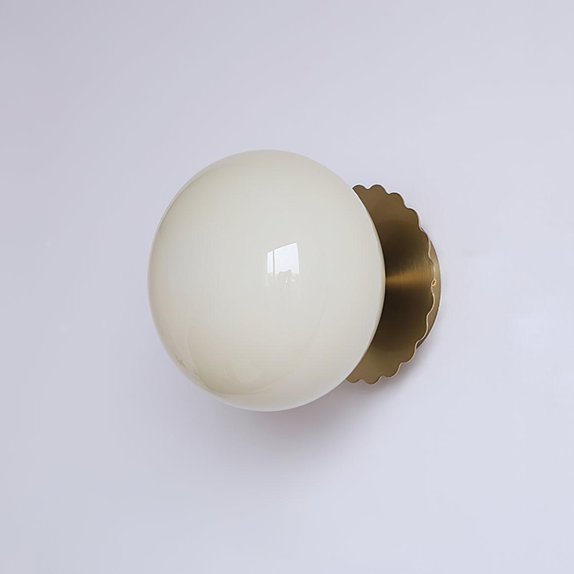 Classic Round Glass Brass Sconce Light Fixture