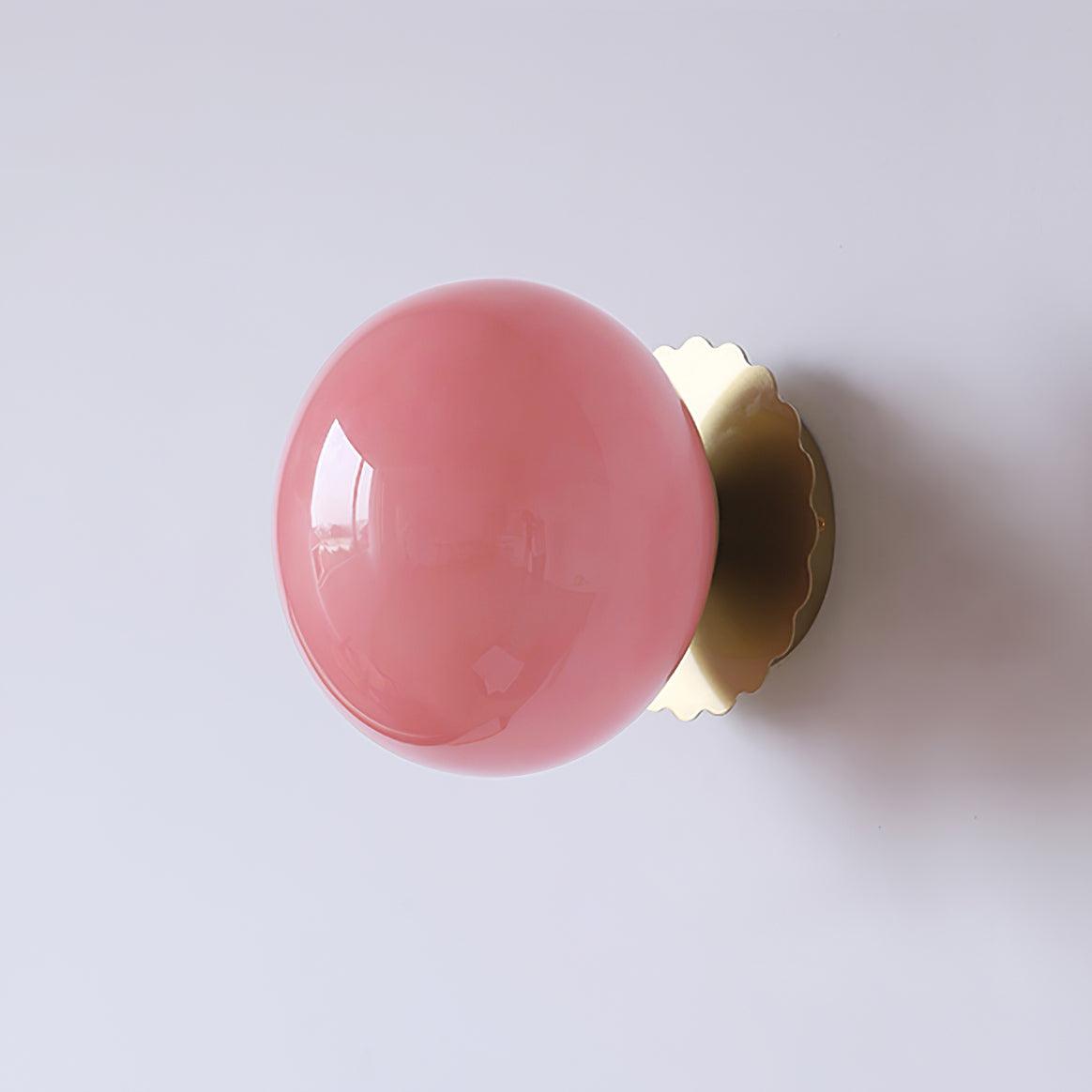 Classic Round Glass Brass Sconce Light Fixture