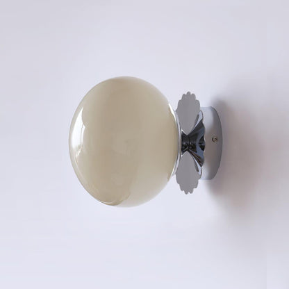 Classic Round Glass Brass Sconce Light Fixture