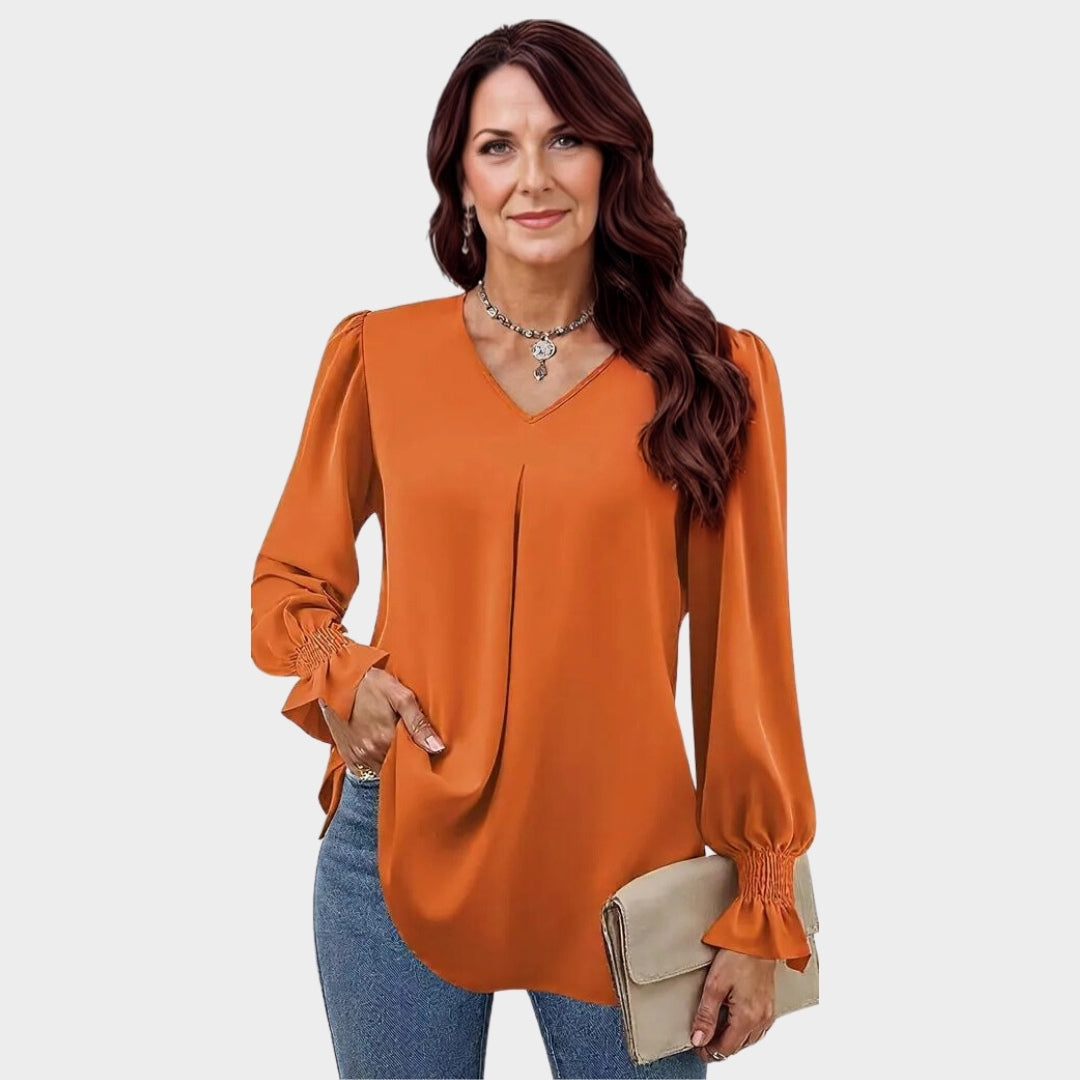 Ladies Classic V Neck Top - OutfitLondon