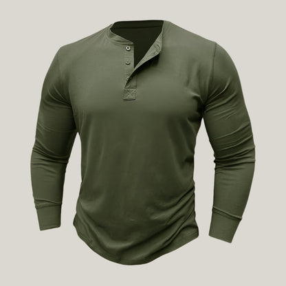 Classic Mens Long Sleeve Shirt with Button Front