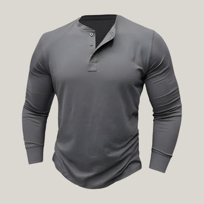 Classic Mens Long Sleeve Shirt with Button Front