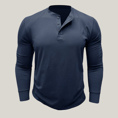 Classic Mens Long Sleeve Shirt with Button Front