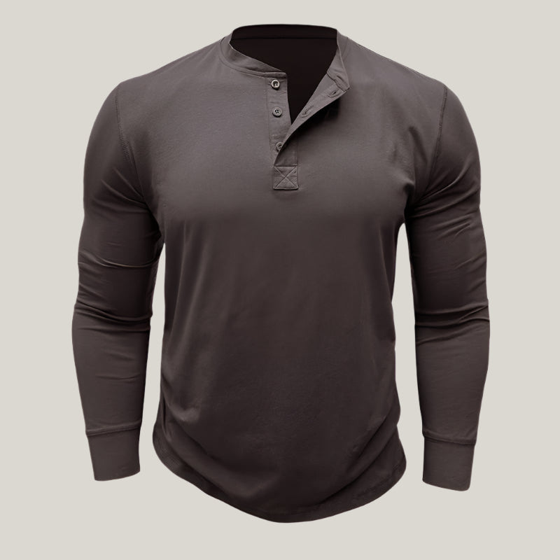 Classic Mens Long Sleeve Shirt with Button Front
