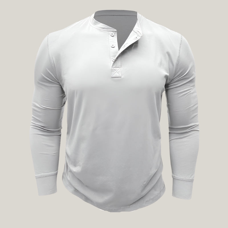 Classic Mens Long Sleeve Shirt with Button Front