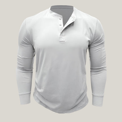 Classic Mens Long Sleeve Shirt with Button Front