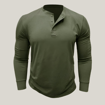 Classic Mens Long Sleeve Shirt with Button Front