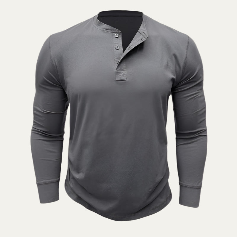 Men's Sporty Long Sleeve Casual Shirt - OutfitLondon
