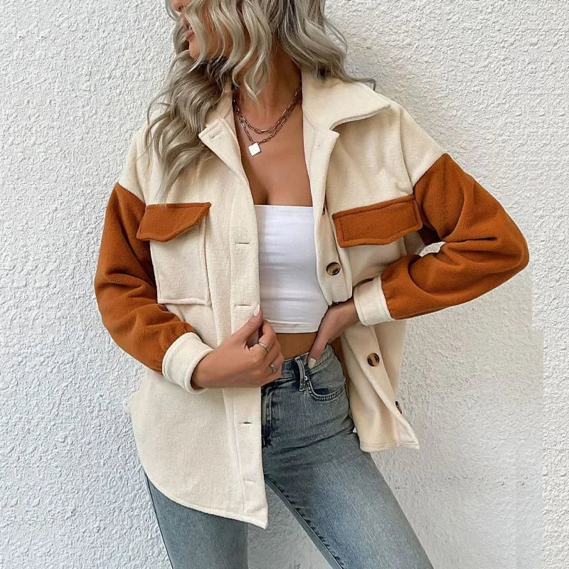 Women's Classic Smooth Button Coat - OutfitLondon