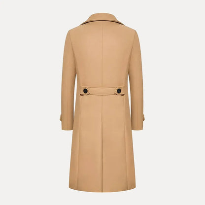Men's Wool Double-Breasted Trench Coat