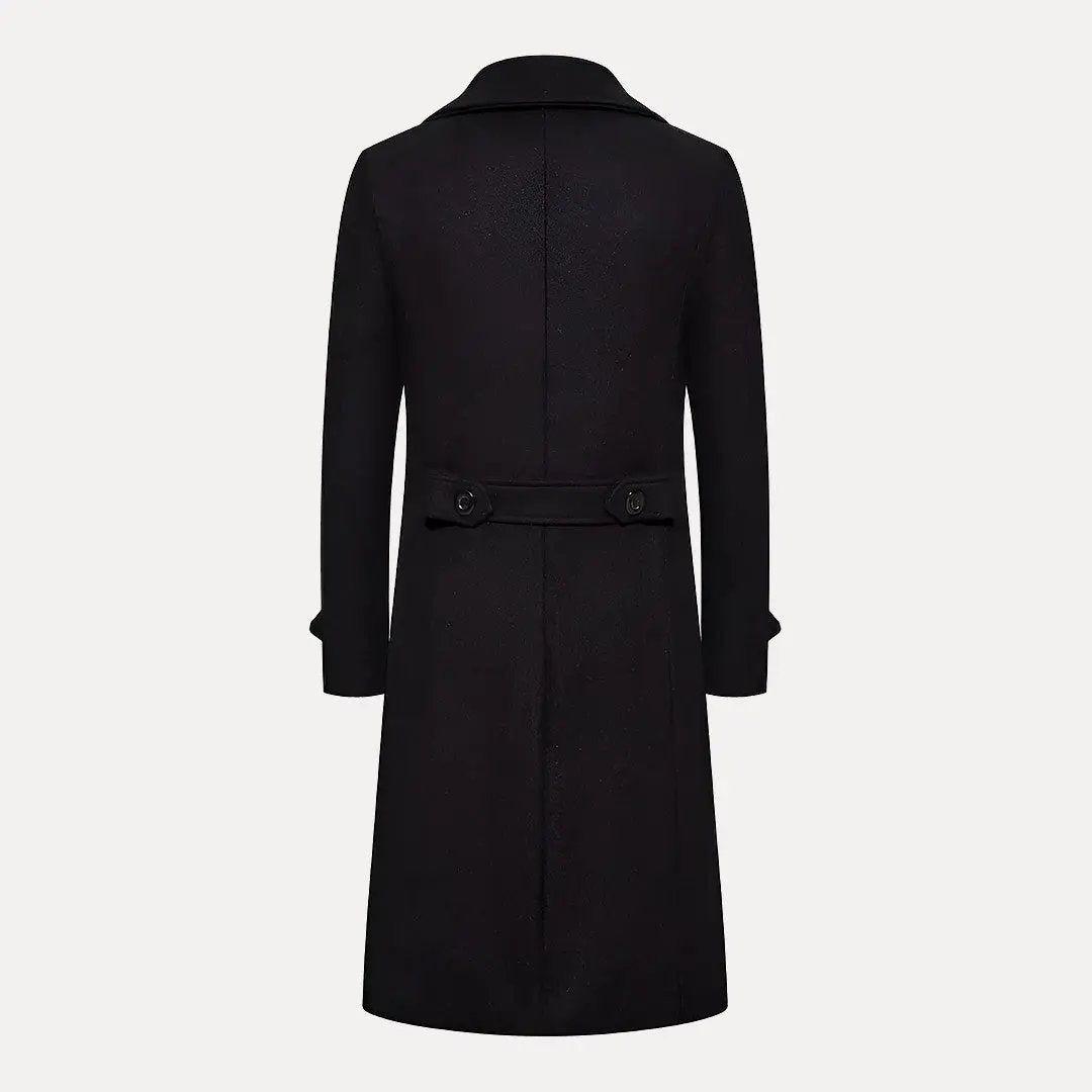 Men's Wool Double-Breasted Trench Coat