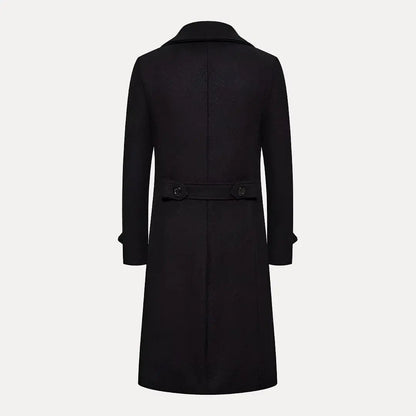 Men's Wool Double-Breasted Trench Coat